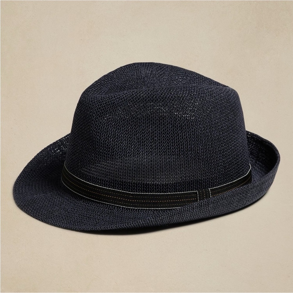 Banana Republic Straw Curved Brim Fedora NWT S/M